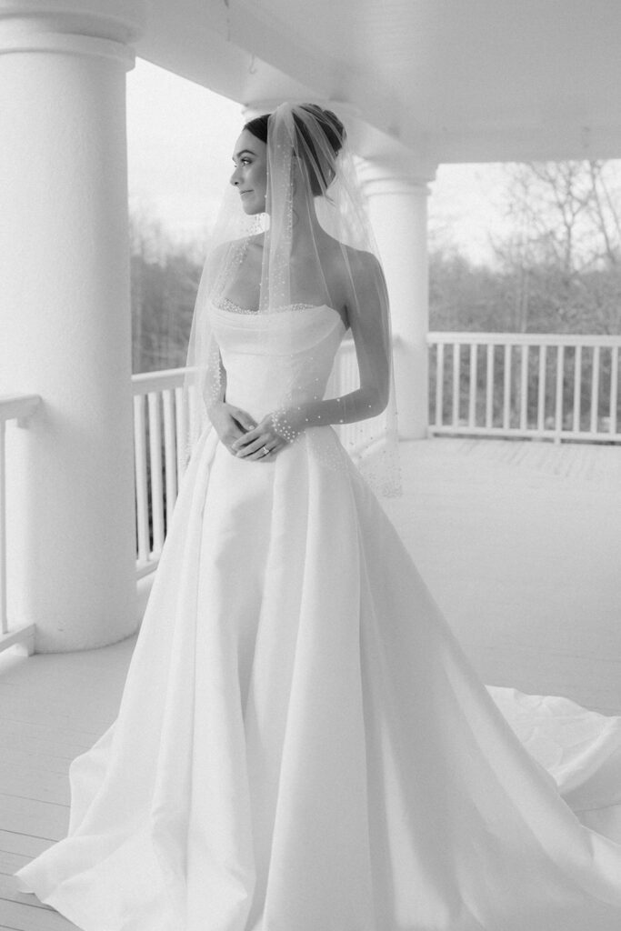 Bridal portraits at Abbott Mansion estate venue in North Georgia