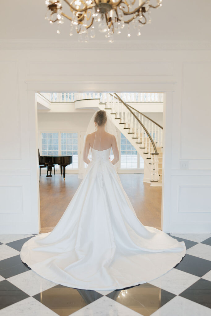 Wedding portraits inside Abbott Mansion Cleveland GA luxury venue