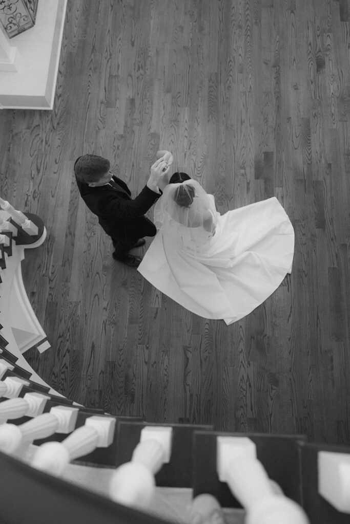 Wedding portraits inside Abbott Mansion Cleveland GA luxury venue