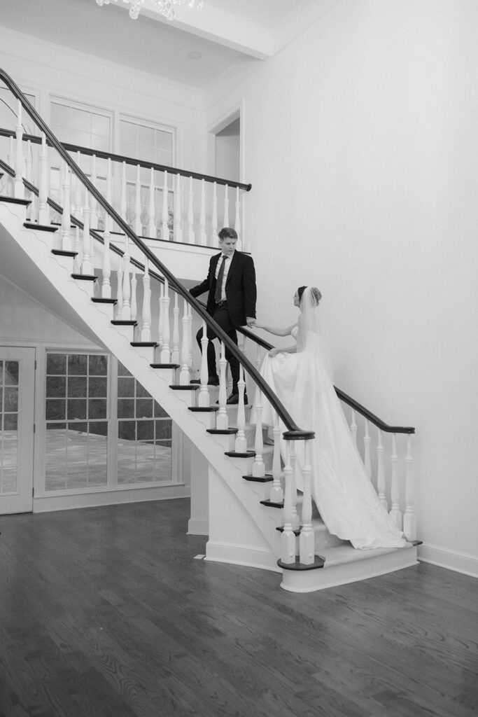 Wedding portraits inside Abbott Mansion Cleveland GA luxury venue