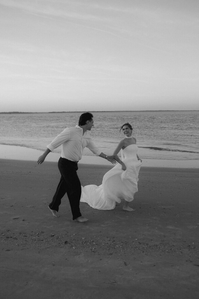 beach wedding portraits at Folly Beach Charleston SC Leigha Gray Photography